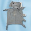 Éléphant LES CHATOUNETS doudou plat gris