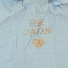 Éléphant LES CHATOUNETS doudou plat bleu