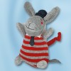 Lapin PREMAMAN gris rayé rouge