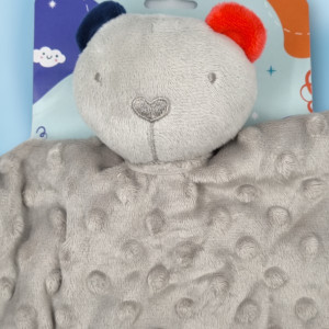 Ours doudou carré plat