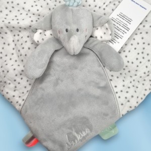 Eléphant NOUKIES doudou plat Anna