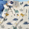 Dinosaure MOTS D'ENFANTS doudou bleu