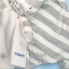 Chat NOUKIE'S doudou Milo plat gris et blanc