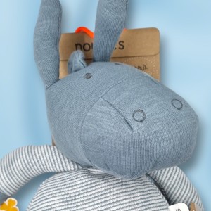 Ane NOUKIE'S doudou Paco bleu Bio 25 cm