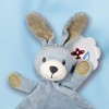Lapin NICOTOY doudou bleu "Sparkle"