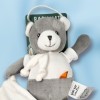Ours BABY NAT' Bio doudou gris et blanc