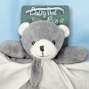 Ours BABY NAT' Bio doudou gris et blanc