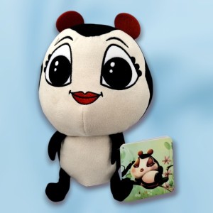 Coccinelle Backyard Buddies ACTION peluche rouge et noire