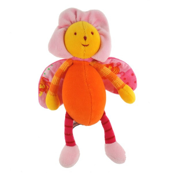 Abeille MOULIN ROTY Louna orange collerette fleur rose