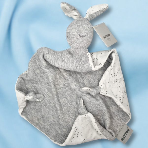 Lapin NATTOU "Pure" plat gris