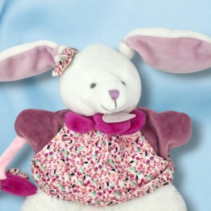 Lapin DOUDOU ET COMPAGNIE marionnette Cerise