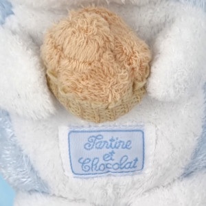 Hérisson TARTINE & CHOCOLAT peluche bleu et blanc