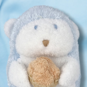 Hérisson TARTINE & CHOCOLAT peluche bleu et blanc