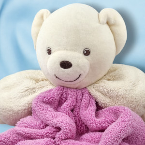Ours KALOO doudou rose Plume