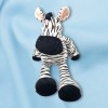 Zèbre NICOTOY peluche rayé noire et blanche