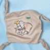 Eléphant NICOTOY doudou Dumbo plat Disney gris