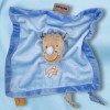 Rhinocéros NATTOU doudou carré plat  bleu