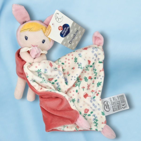 Poupée MOTS D'ENFANTS avec doudou plat