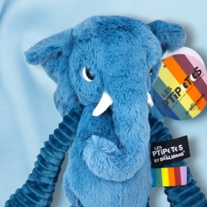 Éléphant PTIPOTOS by les DEGLINGOS bleu