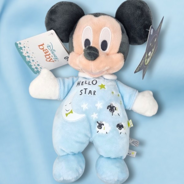 Mickey DISNEY Baby doudou bleu HELLO STAR