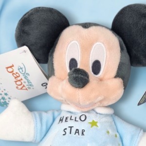 Mickey DISNEY Baby doudou bleu HELLO STAR