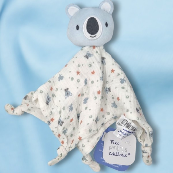 Koala MES PETITS CAILLOUX blanc et bleu