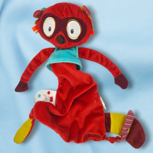 Raton-laveur LILLIPUTIENS "Georges" doudou plat