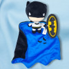 SOS doudou Batman DC petite peluche avec cape  noire et bleue