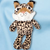 SOS doudou peluche jaguar KINDER Ferrero beige avec des tâches marron