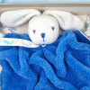 Lapin KALOO plat bleu océan "Plume"