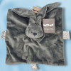 SOS doudou lapin NATTOU Lapidou carré plat gris