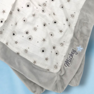 Mickey DISNEY NICOTOY plat en lange blanc et gris