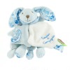 lapin DOUDOU ET COMPAGNIE Tatoo bleu et blanc