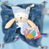 SOS doudou ours Doudou et Compagnie carré plat bleu  DC4059 collection 1 doudou 3 histoires