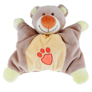 Ours NATTOU doudou semi-plat  beige
