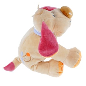 Chien NATTOU doudou beige et rose