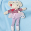 SOS doudou souris BABY NAT Noisette pantin rose violet avec jupe en tulle de danseuse BN0730