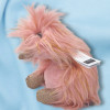 SOS doudou canard Coin Coin peluche rose pattes, nœud papillon et bec à paillettes Comete CC7053 22 cm