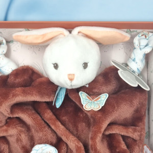 Lapin KALOO plat marron cannelle "Plume"