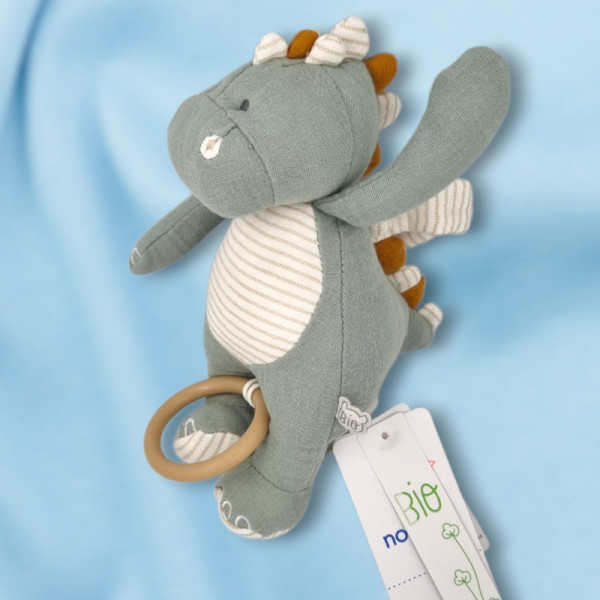 SOS doudou dinosaure Stegi NOUKIE'S peluche musicale vert eucalyptus 21 cm N2112.21