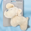 SOS doudou chien Charlie NATTOU doudou peluche semi-plat blanc écru vanille