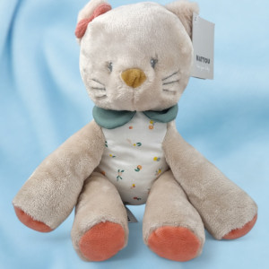 SOS doudou chat Lana NATTOU doudou peluche sable beige  30 cm