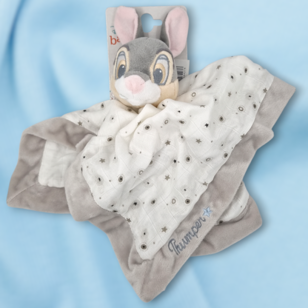 SOS doudou lapin Panpan disney en lange blanc tour en velours gris Thumper