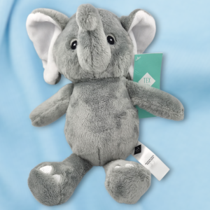 SOS doudou éléphant TEX BABY Carrefour peluche grise 27 cm