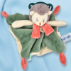 SOS doudou hérisson BABY NAT carré plat beige, vert et rose BN6008