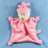 Ours TEX CARREFOUR doudou plat rose