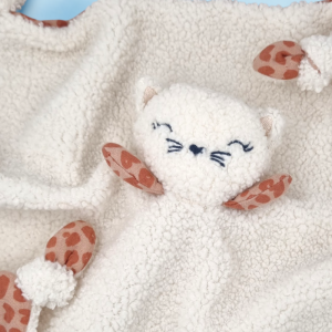 Chat VERTBAUDET doudou plat blanc