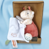SOS doudou girafe DOUDOU & CIE Couleurs Savane petite peluche avec doudou plat rose et beige DC4071