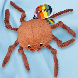 SOS doudou araignée Les Ptipotos by les Déglingos terracotta 15 cm