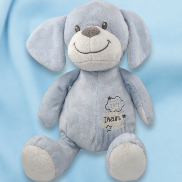 SOS doudou chien POMMETTE peluche bleu Sweet Dream environ 30 cm